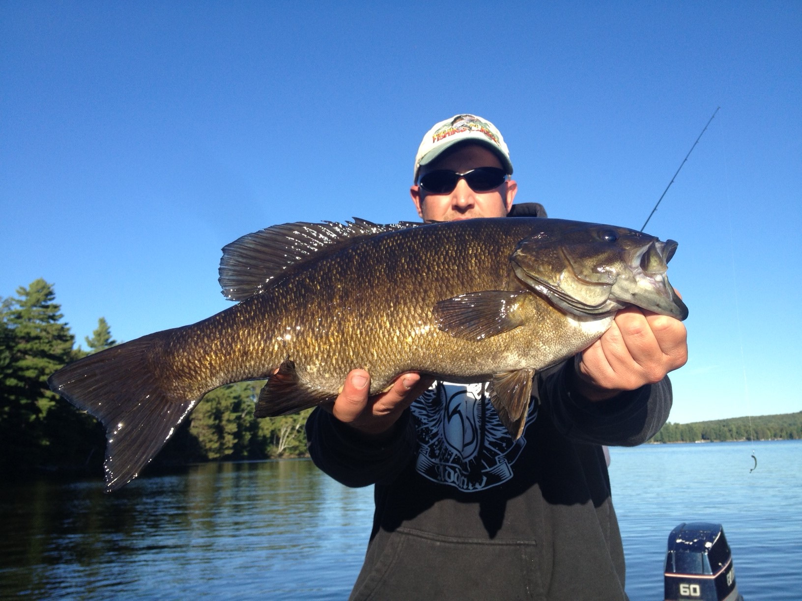 Giant 6-Pound Smallmouth Bass Caught on Baptiste Lake!